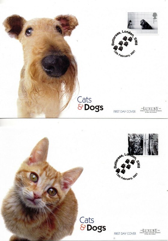 2001 Sg 2187/96 Cats and Dogs Luxury FDC (Limited Edition of 500 Covers)