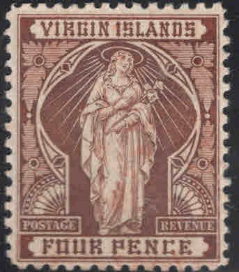 Virgin Islands  Scott 24 MH* Saint Ursula stamp
