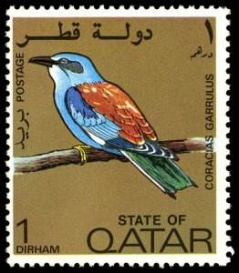 QATAR Sc 279 MNH - 1972 1d -  European Roller - see description