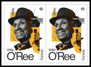 Canada Willie O'Ree 'P' pair (2 stamps) MNH 2023