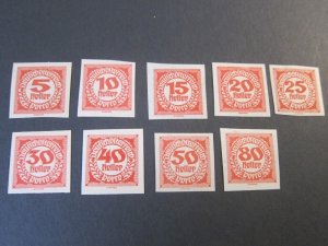 Austria 1920 Sc j93-101 set MH