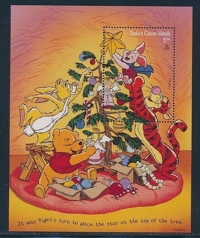 Disney Turks & Caisos - MNH Souvenir Sheet Winnie the Pooh #1222 (1996)