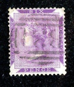 1874 Sierra Leon Sc# 1 used cv.$30 ( 8206 BCXX ) OFFERS WELCOME!