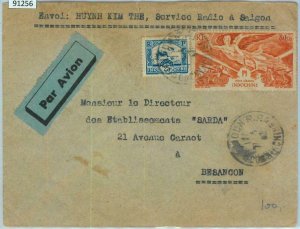 91256 -  INDOCHINE - Postal History - AIRMAIL  COVER  to FRANCE 1940