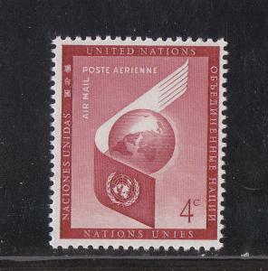 U.N. New York # C5, Airmail, Mint NH 1/2 Cat