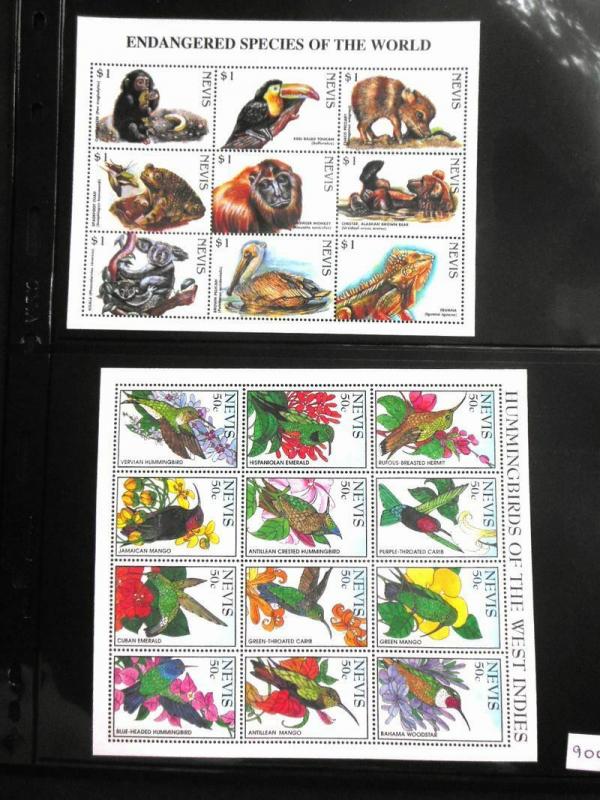 EDW1949SELL : NEVIS Very Fine, Mint NH collection of Birds & Animals. Cat $111.