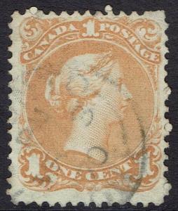 CANADA 1868 QV LARGE QUEEN 1C USED 