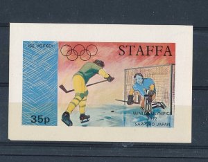 D451082 Staffa Scotland S/S MNH Ice Hockey Winter Olympics Sapporo 1972