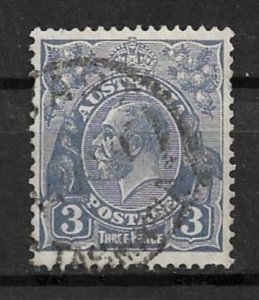 1929 Australia 72a 3p King George V used