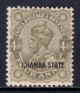 India (Chamba) - Scott #55 - MH - Gum toning - SCV $1.90