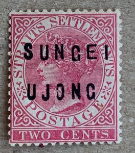 Sungei Ujong 1884 2c with E wide.  Scott 15, CV $140.00. SG 20