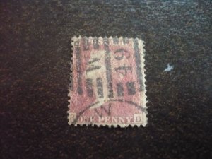 Stamps - Great Britain - Scott# 33 - Used Penny Red