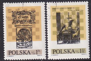 Poland 1974 Sc 2043-4 International Chess Festival Lublin Stamp CTO