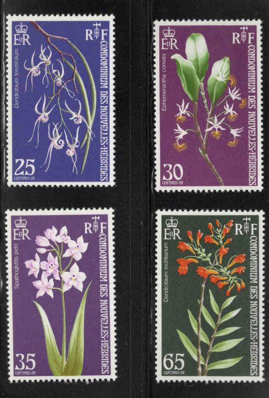 New Hebrides (French) Scott 190-193 MNH** Flower stamp set