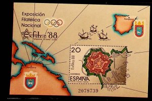 SPAIN Sc 2562 NH SOUVENIR SHEET OF 1988 - EXPO