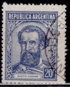 Argentina, 1935-39, Martin Güemes, 20c, sc#439, used