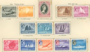 Singapore #27-39 Mint (NH) Multiple