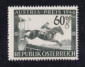 Austria    #B181    MNH    1946   race horses  60g