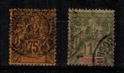 Indochina Scott 19-20 Used (Catalog Value $53.00) [TC843]