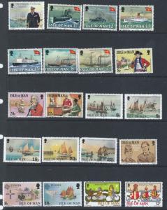 ISLE OF MAN 105 STAMPS  MINT GROUP 6.5 CENTS EACH