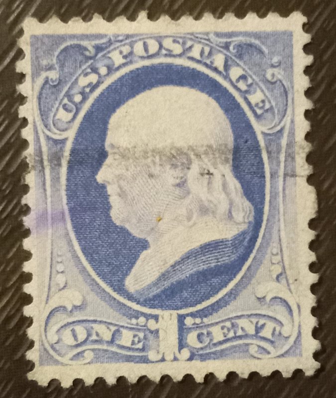 US Scott #156 Used VF BLUE 1873