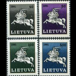 LITHUANIA 1991 - Scott# 411-8 White Knight Set of 4 NH