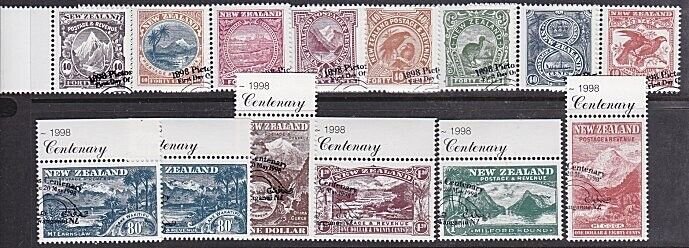 NEW ZEALAND 1998 1st Pictorials Centenary set fine used - CTO..............B3333