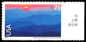 US Sc C140 VF/MNH - 2006 75¢ - Great Smoky Mountains National Park - P.O. Fresh