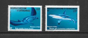 SHARK & RAY - NEW CALEDONIA #460-1  MNH