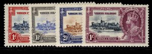 BRITISH VIRGIN ISLANDS GV SG103-106, SILVER JUBILEE set, M MINT. Cat £25. 