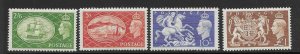 GB 286-89  1951  VF Mint set 4 -- light  hinged