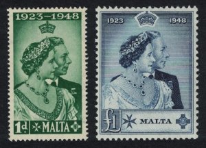 Malta Silver Wedding 2v 1949 MNH SG#249-250