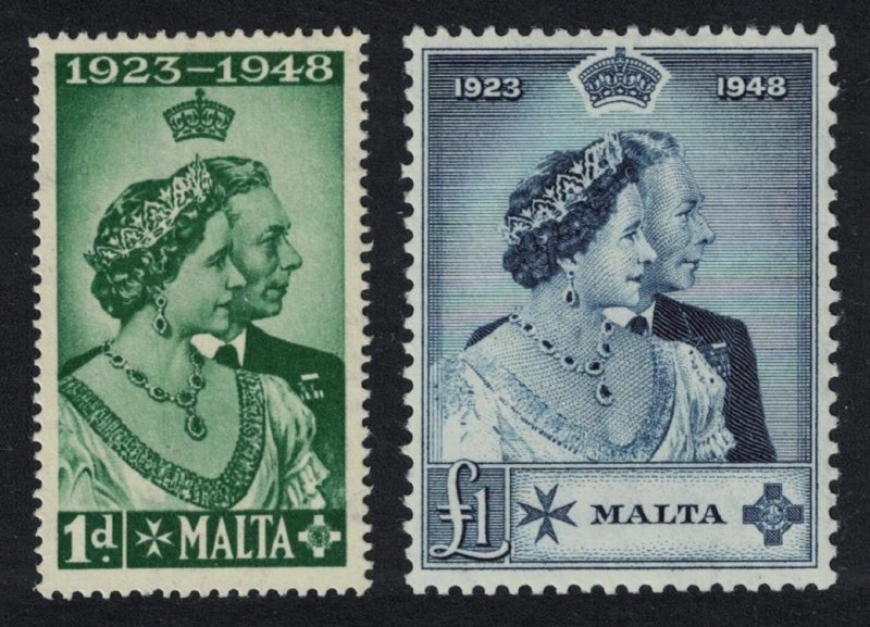 Malta Silver Wedding 2v 1949 MNH SG#249-250