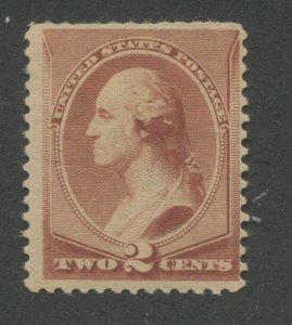 1883 US Stamp #210 2c Mint Hinged Fine Original Gum Catalogue Value $45