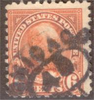 US sc#587 1925 6c Garfield perf 10 defin used