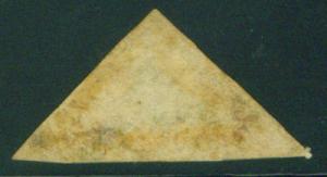 Cape of Good Hope Triangle Scott 3, rose on white 1857