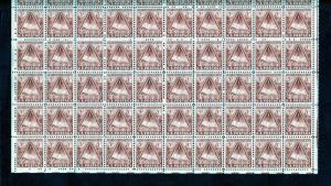 UNITED STATES SCOTT#976 FORT BLISS  SHEET OF 70  MINT NH UNFOLDED