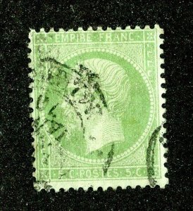 `1871 France Sc # 24 used cv. $110 ( 2454 WX )