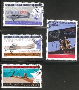 Comoro Islands Scott C179-82 Aviation set 1987 CTO