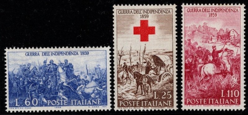 1959 Italy Scott #- 778-82 100th Ann. Centenary War of Independence Set/5 MNH