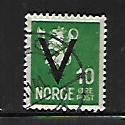 NORWAY, 225, USED, 1941 ISSUE, OVPTD V