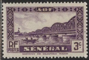 Senegal 144 (mh) 3c Faidherbe Bridge, violet (1940)