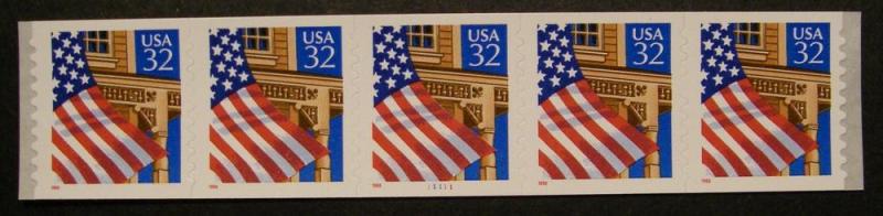 Scott 2915A, 32 cent Flag over Porch, PNC5, #11111 MNH