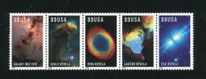 3384 - 3388 Edwin Hubble Strip of 5 33¢ Stamps MNH