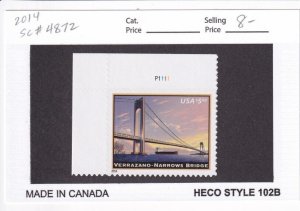 U.S.: Sc #4872, $5.60 Verrazano-Narrows Bridge, MNH (F33032)