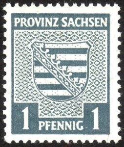 1945, Germany West Saxony 1pfg, MNH, Mi 73