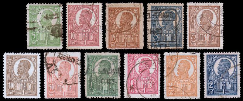 Romania Scott 249-259 (1920-22) Used/Mint H F-VF B