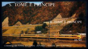 [63530] Sao Tome & Principe 1988 Railway Train Eisenbahn Souvenir Sheet MNH