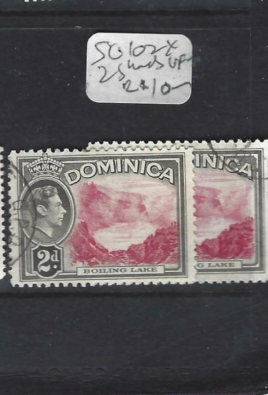 DOMINICA (PP1903B)  KGVI  2 D  SG 102 X 2 SHADES       VFU