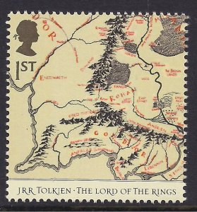 GB 2004 QE2 1st Lord of The Rings Map Umm SG 2429  ( F1290 )